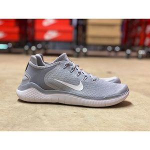 Nike Free RN 2018 Low Mens Running Shoes Wolf Gray White 942836-003 NEW Multi Sz